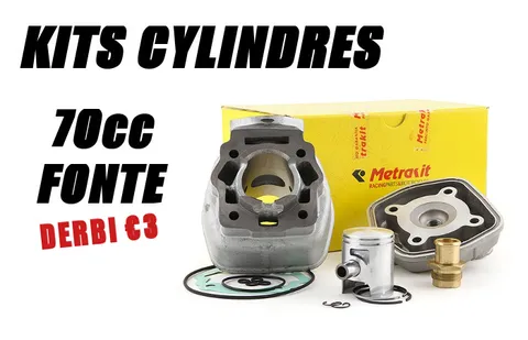 Kits cylindres 70 cc fonte Derbi Euro3