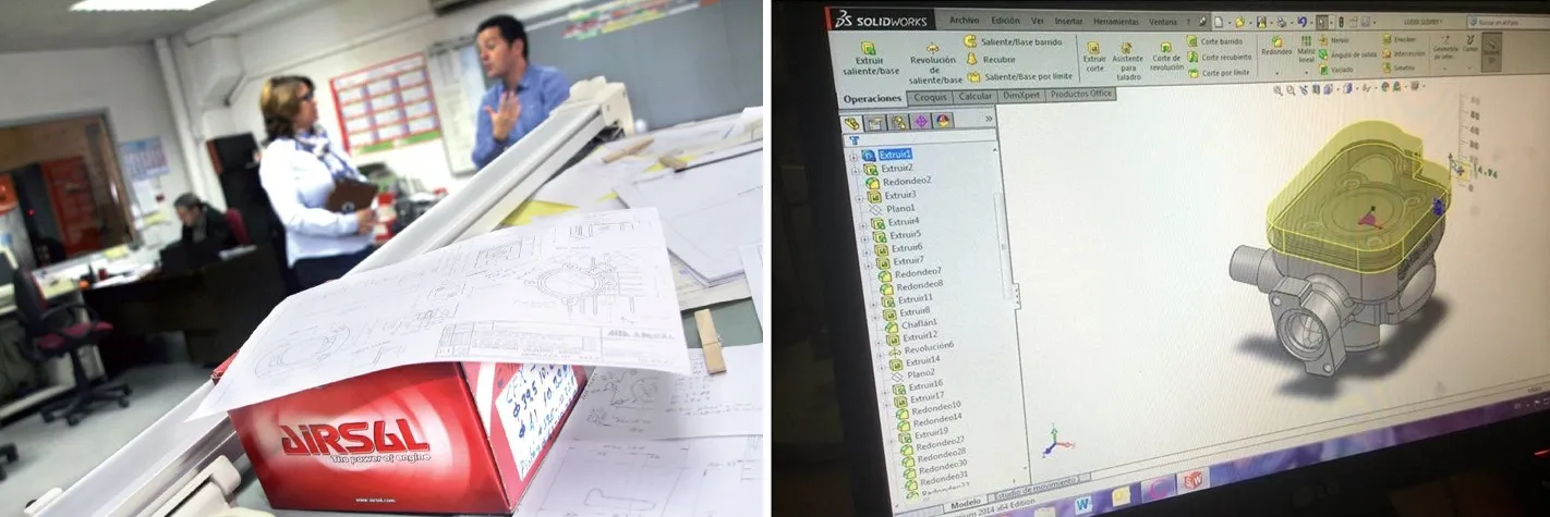 Développement d'un cylindre Airsal avec le logiciel Solidworks