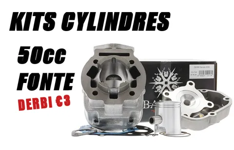 Kits cylindres 50 cc fonte Derbi Euro3