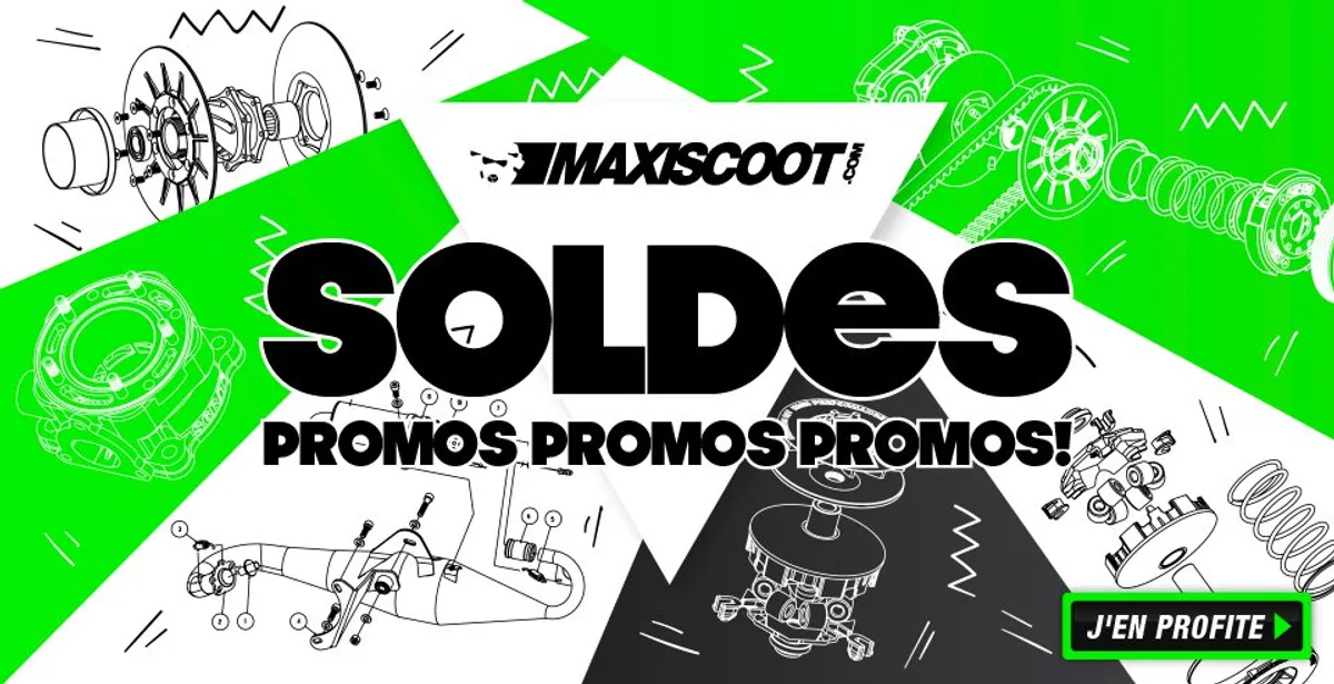 Soldes Maxiscoot : jusqu'à -80 % sur vos pièces moto !