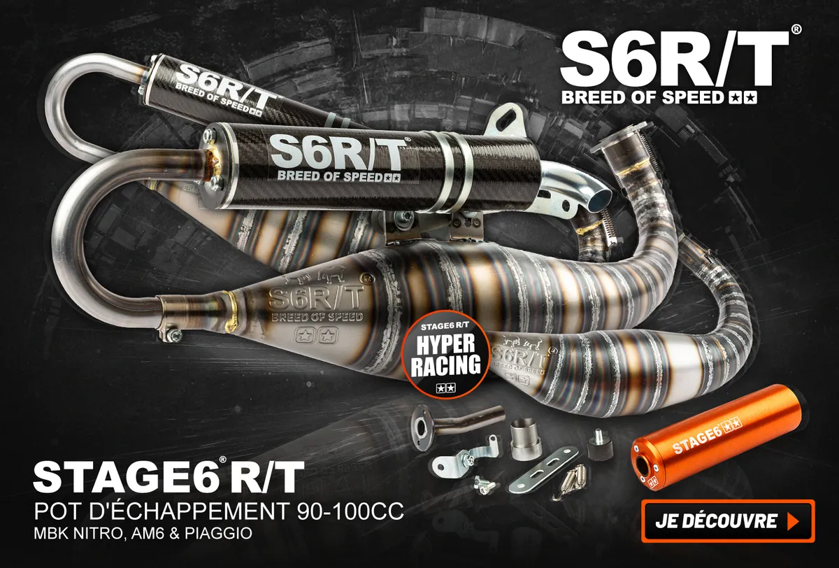 Stage6 R/T dévoile ses nouveaux pots hyper racing pour Derbi et AM6