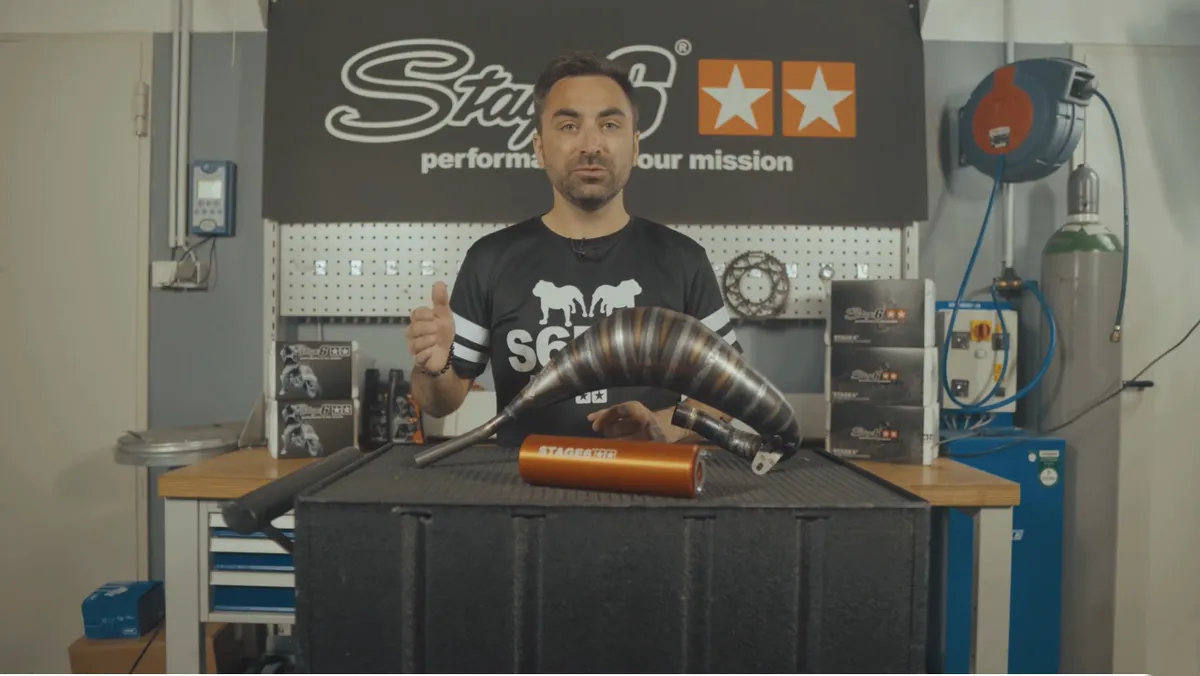 Pot déchappement Stage6 80 - 90cc CNC HM Moto / Vent