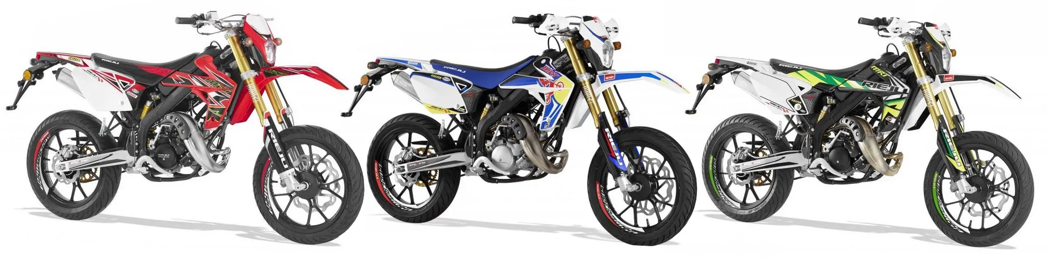 La MRT 50 SM Pro est disponible en rouge, en bleu et en blanc